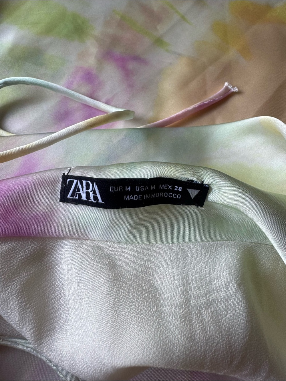 Zara Pastel Tie-Dye Mini Dress - Pink, Yellow & Green - Picture 4 of 4